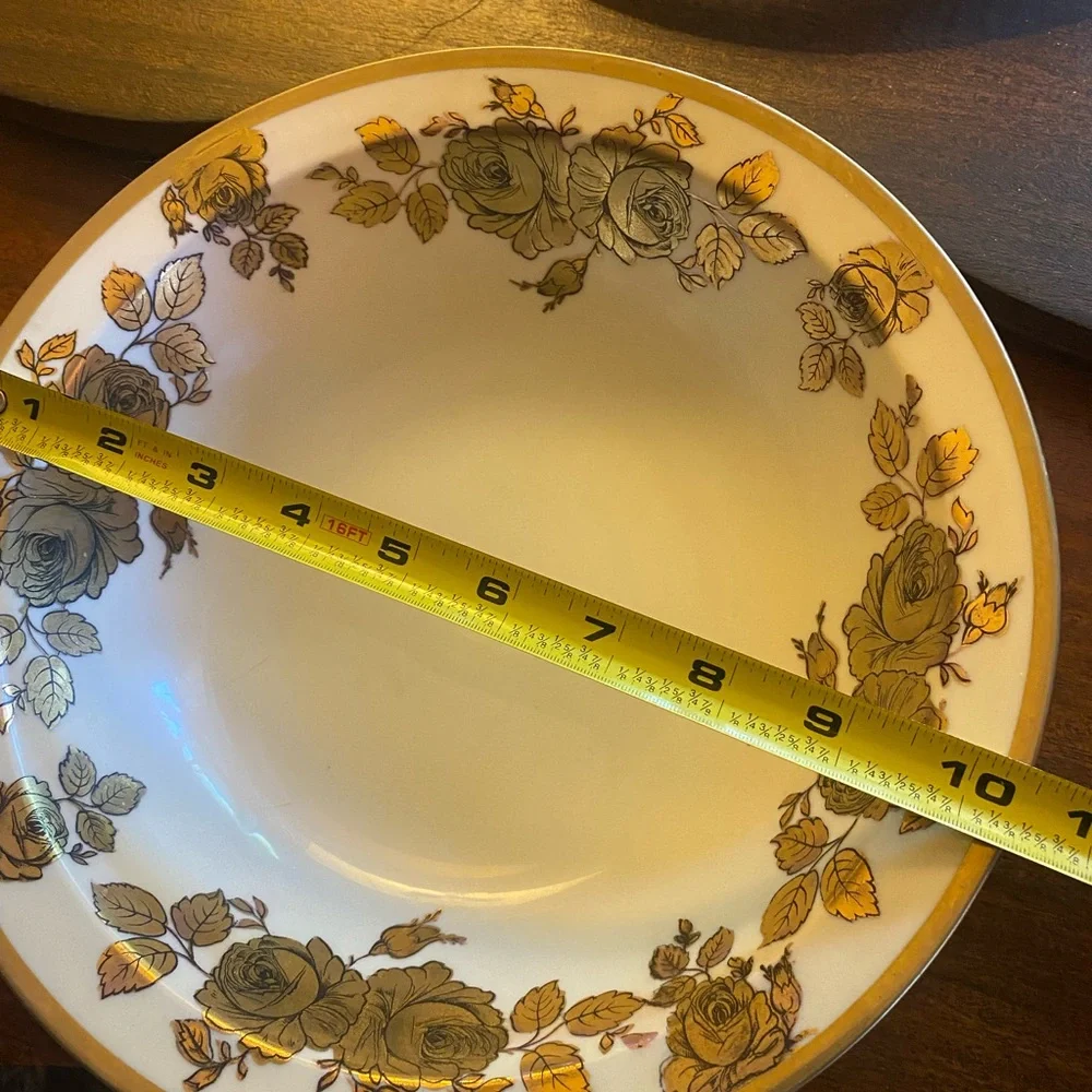 Antique O&EG Floral Gold trim (22-24k) Lg Bowl. Royal Austria